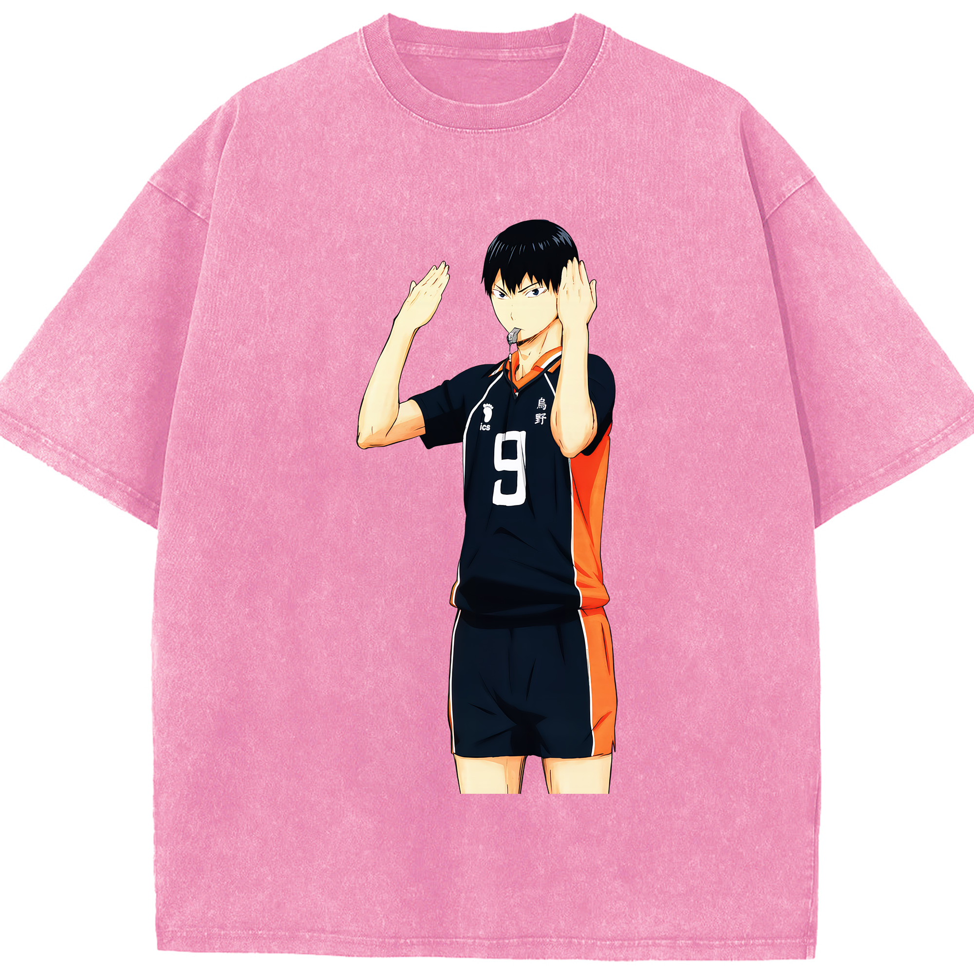 （画像用） ハイキュー!! Haikyu!! 綿100% ヴィンテージ風 半袖Tシャツ（フロントプリント）